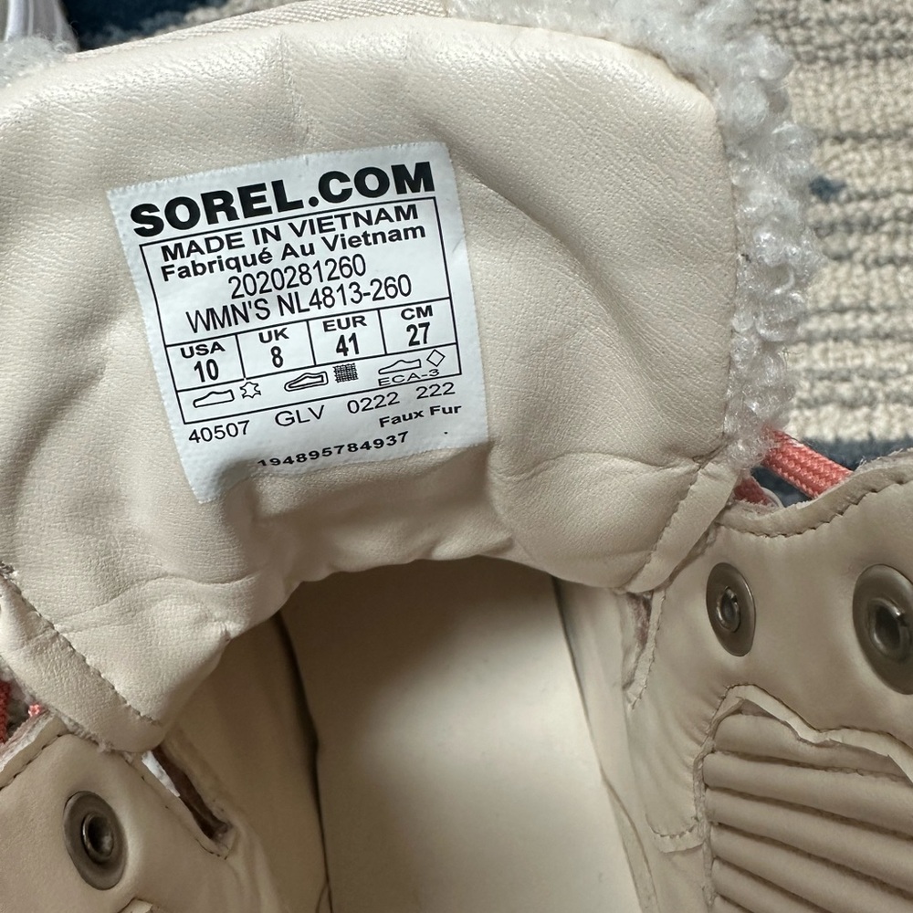 🆕 Sorel Brex Faux Shearling Waterproof Boot Nova Sand Sz 10 - Picture 7 of 7